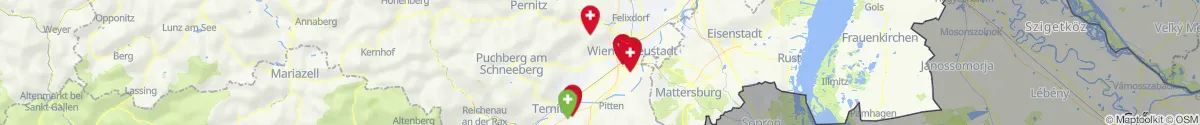 Kartenansicht für Apotheken-Notdienste in der Nähe von Winzendorf-Muthmannsdorf (Wiener Neustadt (Land), Niederösterreich)
